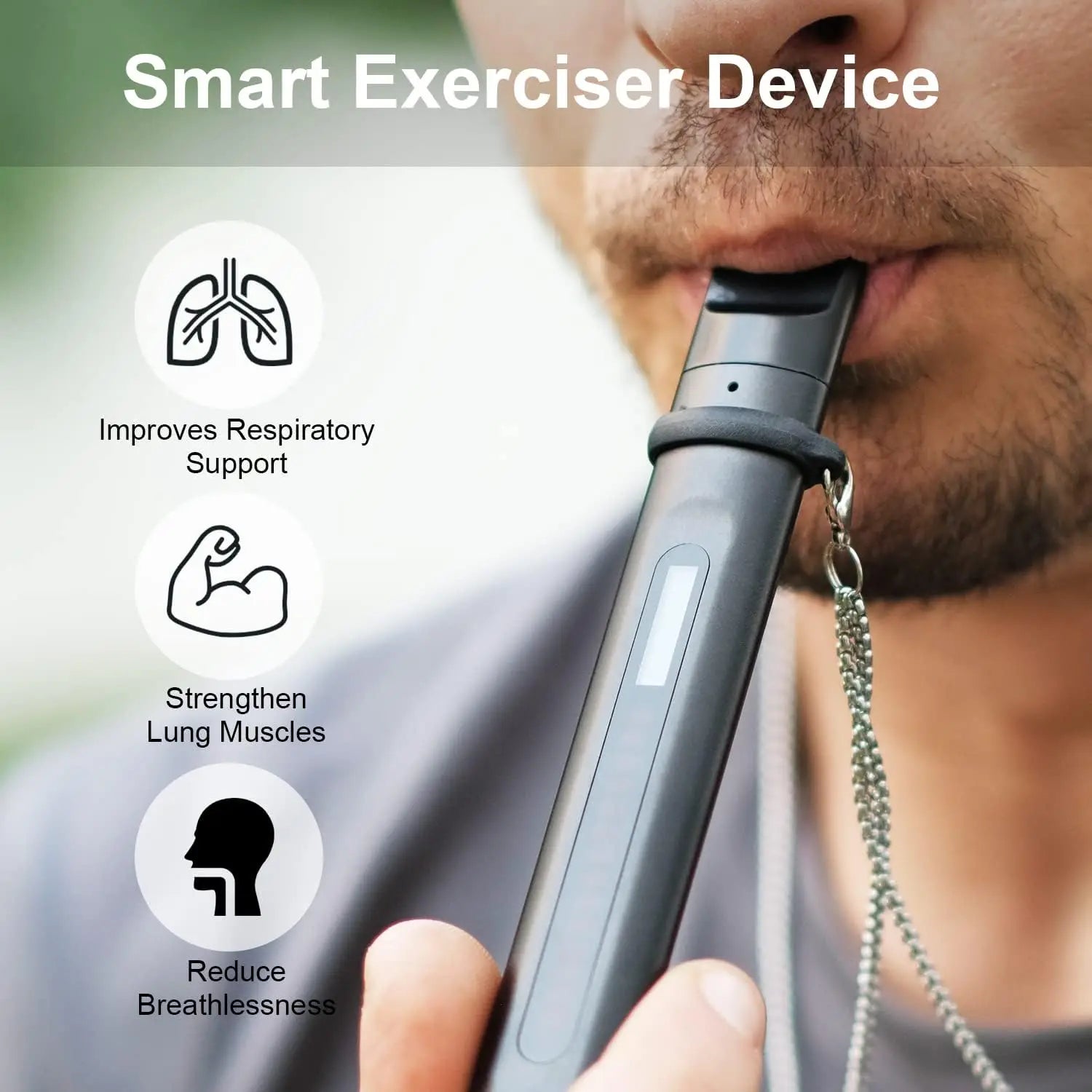 Smart Breathing Trainer – Exercise Device with App for Stronger Breathing Muscles