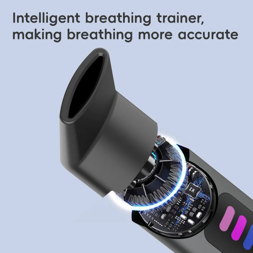 High Quality Digital Breathing Exercise Device Lung Breath Trainer Portable Inspiratory and Expiratory Breath Training Device