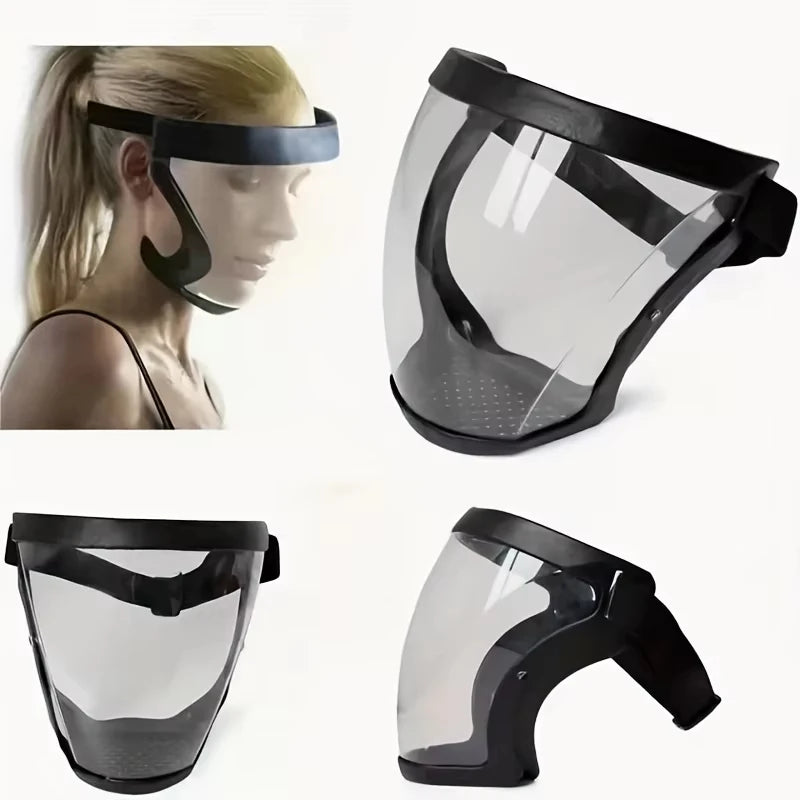 Full-Face Transparent Safety Mask – Reusable & Heat-Resistant