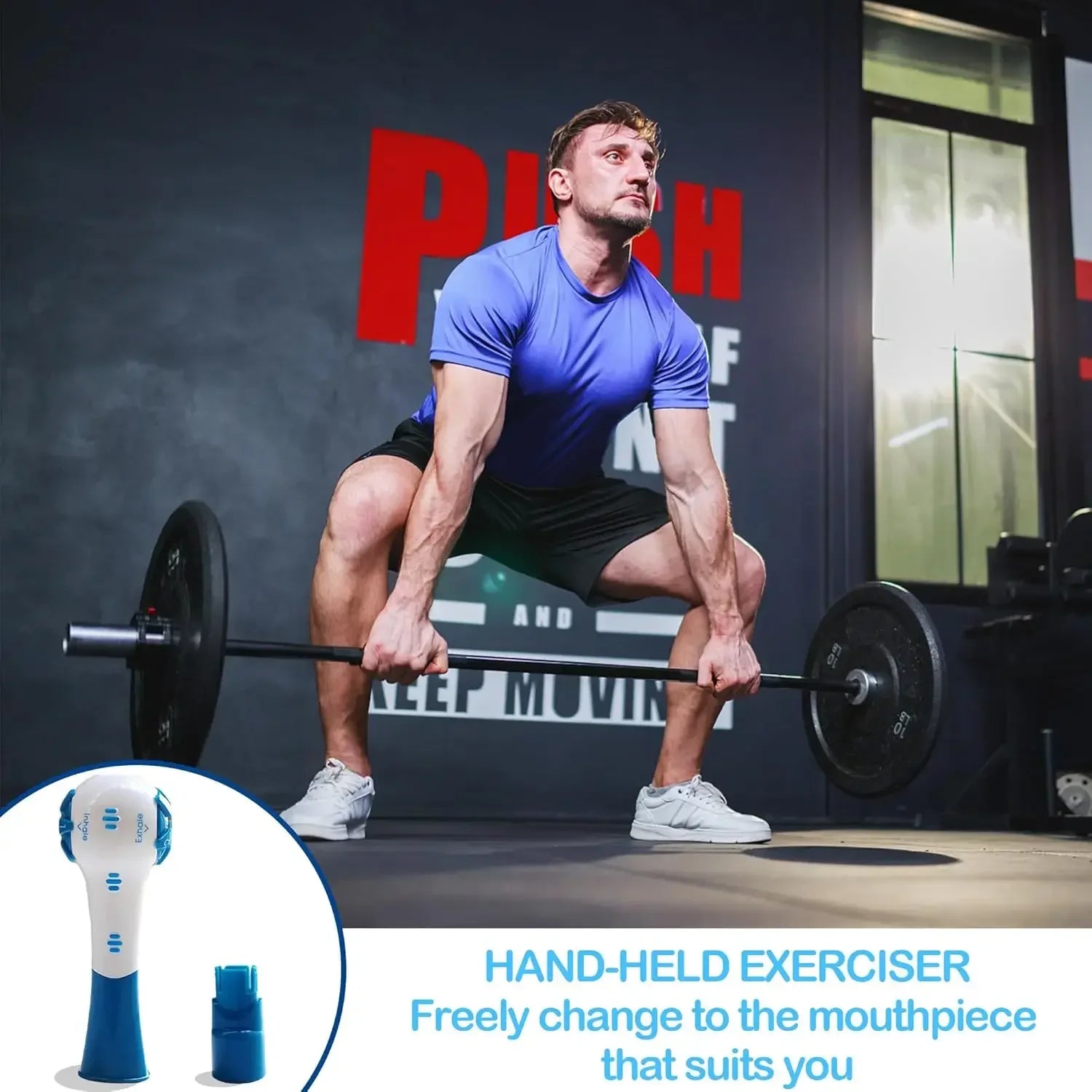 Adjustable Breathing Trainer – Handheld Lung Expansion & Abdominal Exerciser for Running