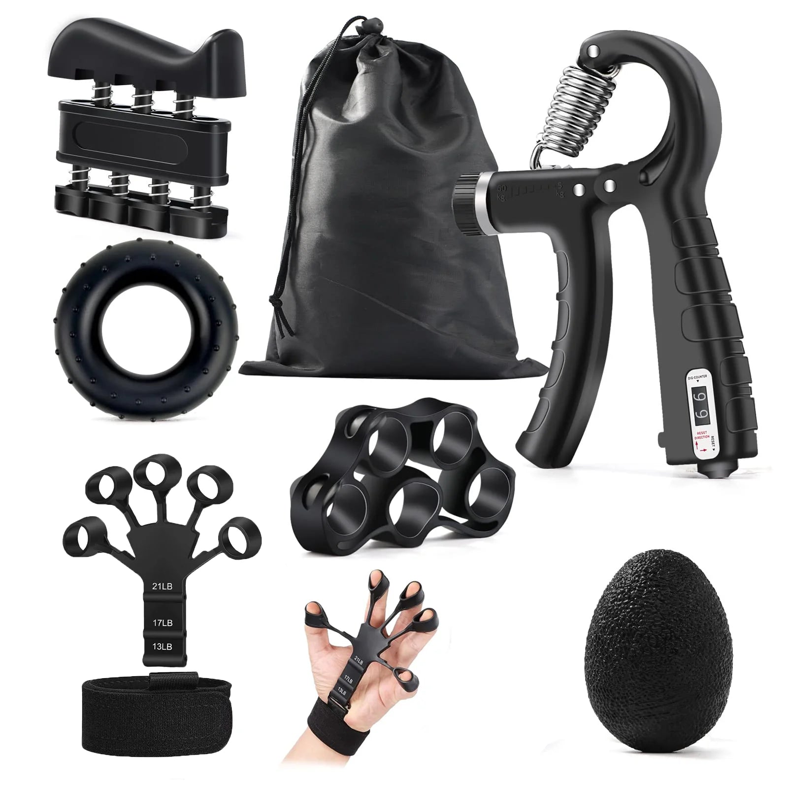 Grip Strength Trainer Kit – 1–6 Pack Hand Strengtheners for Muscle Building & Rehab