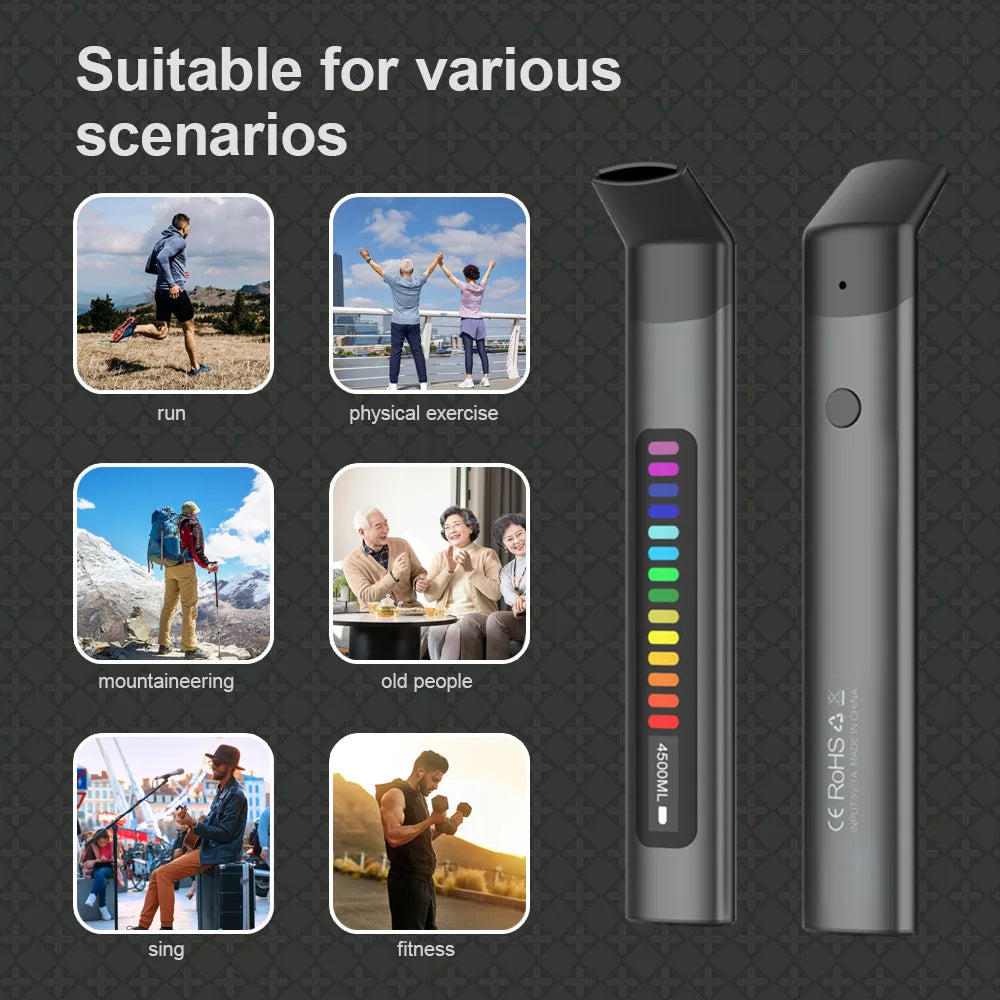 Portable Electronic Breathing Trainer – For Running, Fitness, Yoga & Aerobic Exercise