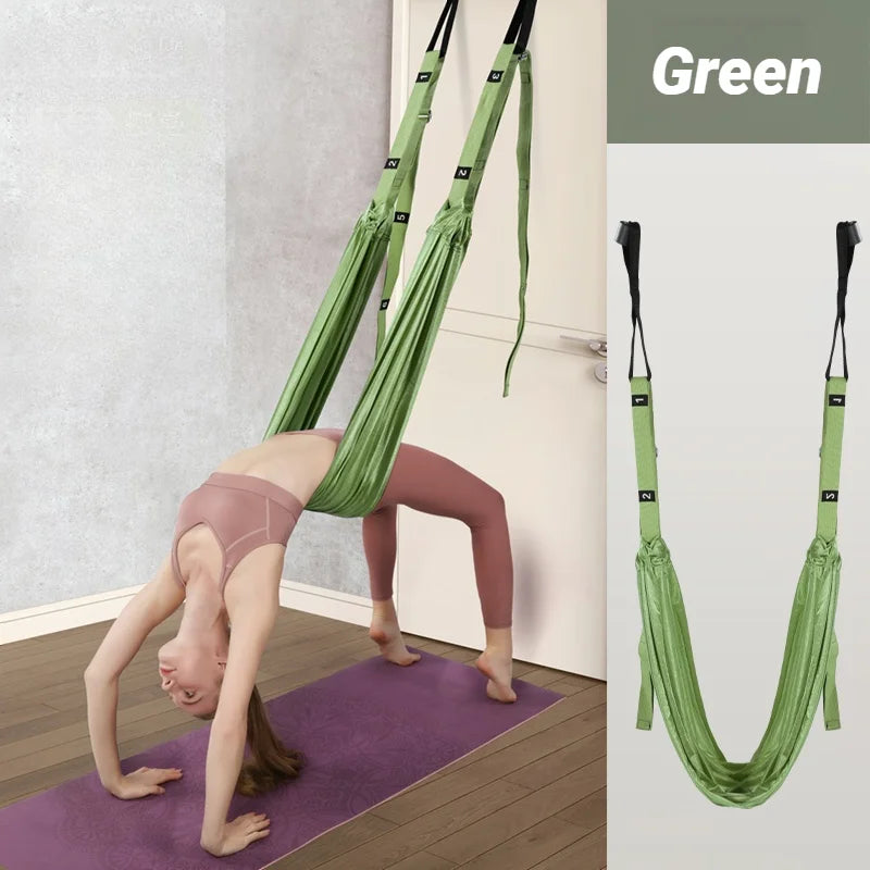 Adjustable Aerial Yoga Strap – Hanging Hammock & Leg Split Trainer for Women