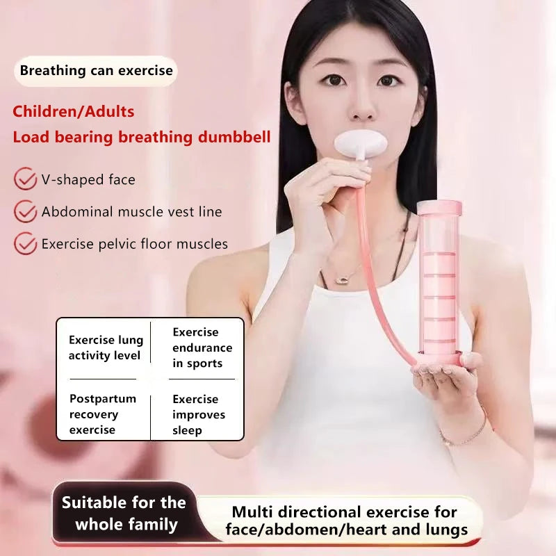 Breathing Exercise Dumbbell – Abdominal Muscle & Lung Capacity Trainer for Adults.