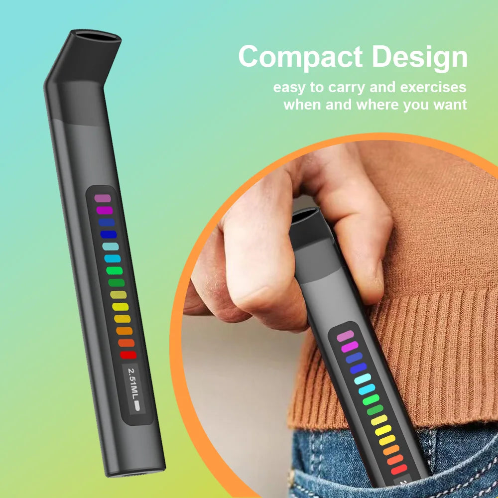 Portable Electronic Breathing Trainer – For Running, Fitness, Yoga & Aerobic Exercise