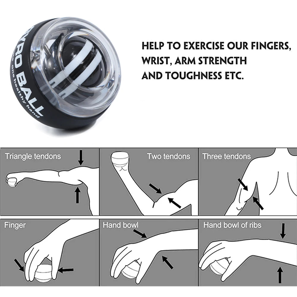 Wrist Gyro Ball – Power Trainer for Forearm, Grip & Finger Strength
