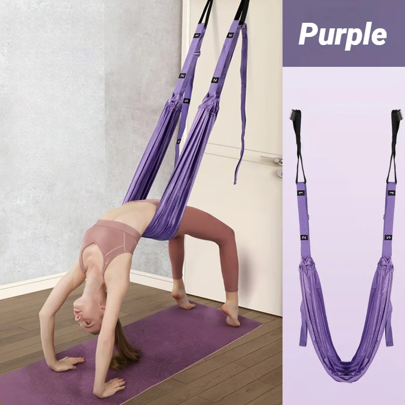 Adjustable Aerial Yoga Strap – Hanging Hammock & Leg Split Trainer for Women