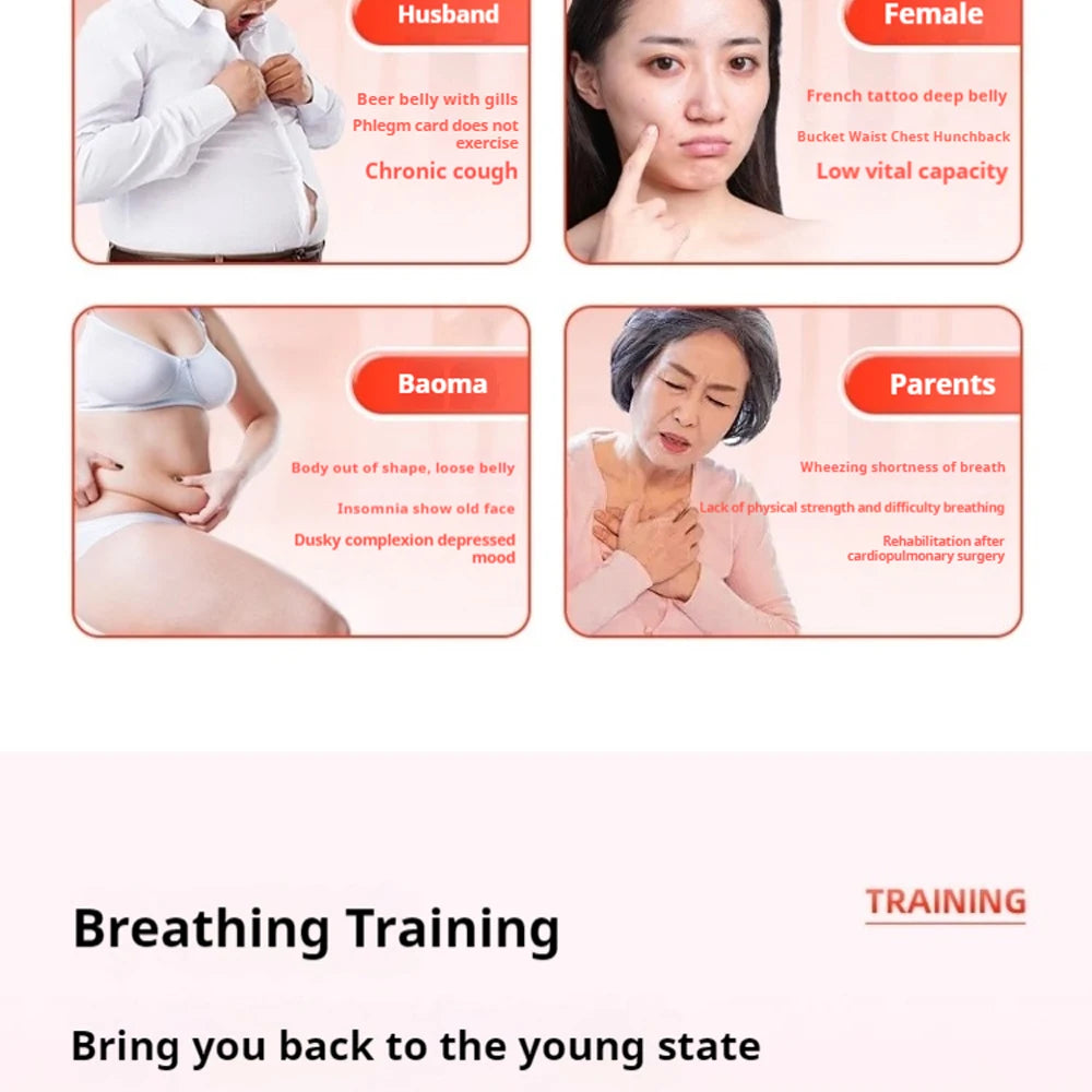 Diaphragm Breathing Dumbbell – Core Strength, Facial Toning & Lung Capacity Trainer