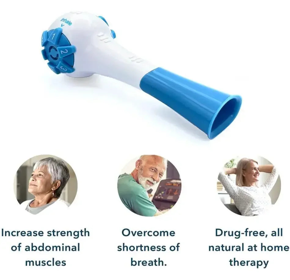 Adjustable Breathing Trainer – Handheld Lung Expansion & Abdominal Exerciser for Running