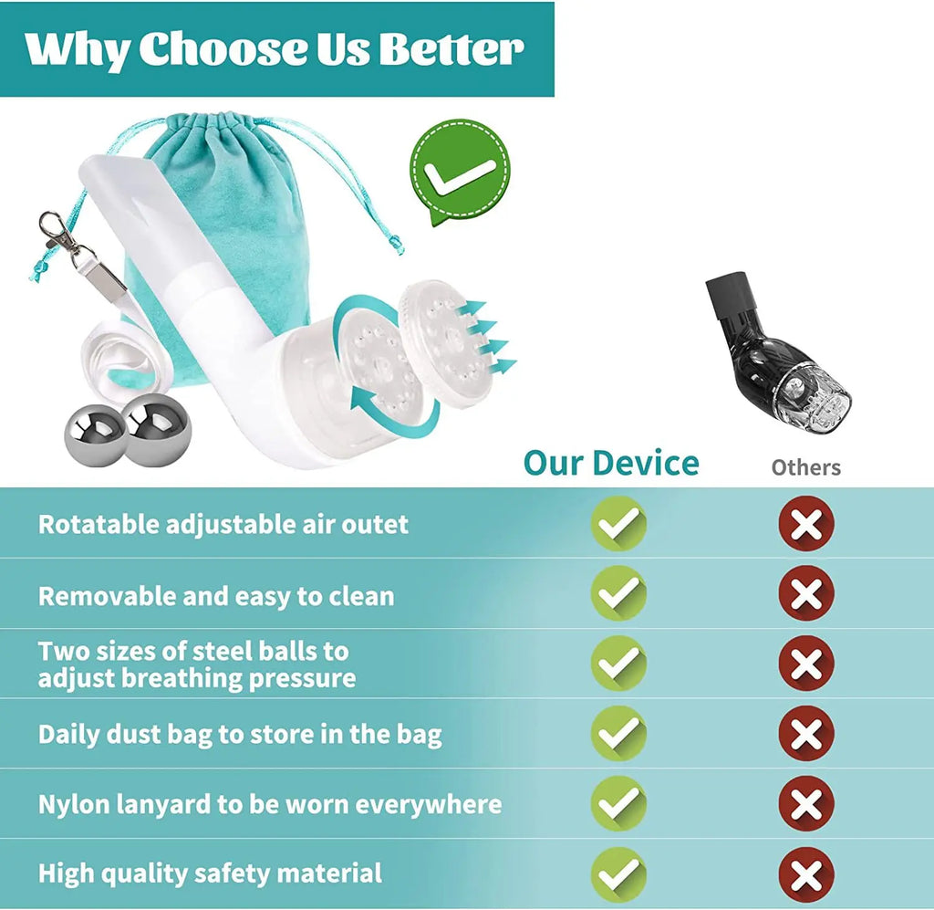 Portable Lung Breathing Trainer – Handheld Exercise Device for Outdoor & Air Practice