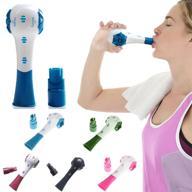 Adjustable Breathing Trainer – Handheld Lung Expansion & Abdominal Exerciser for Running
