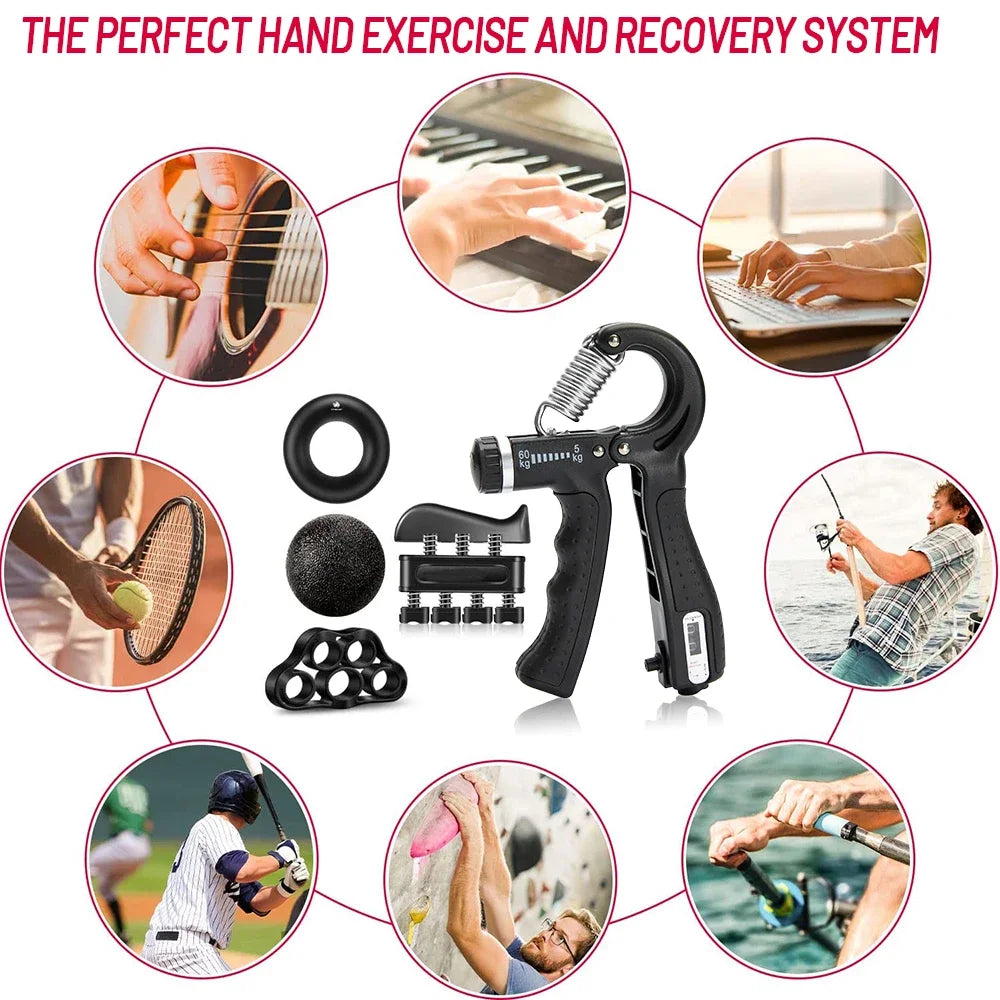 Grip Strength Trainer Kit – 1–6 Pack Hand Strengtheners for Muscle Building & Rehab