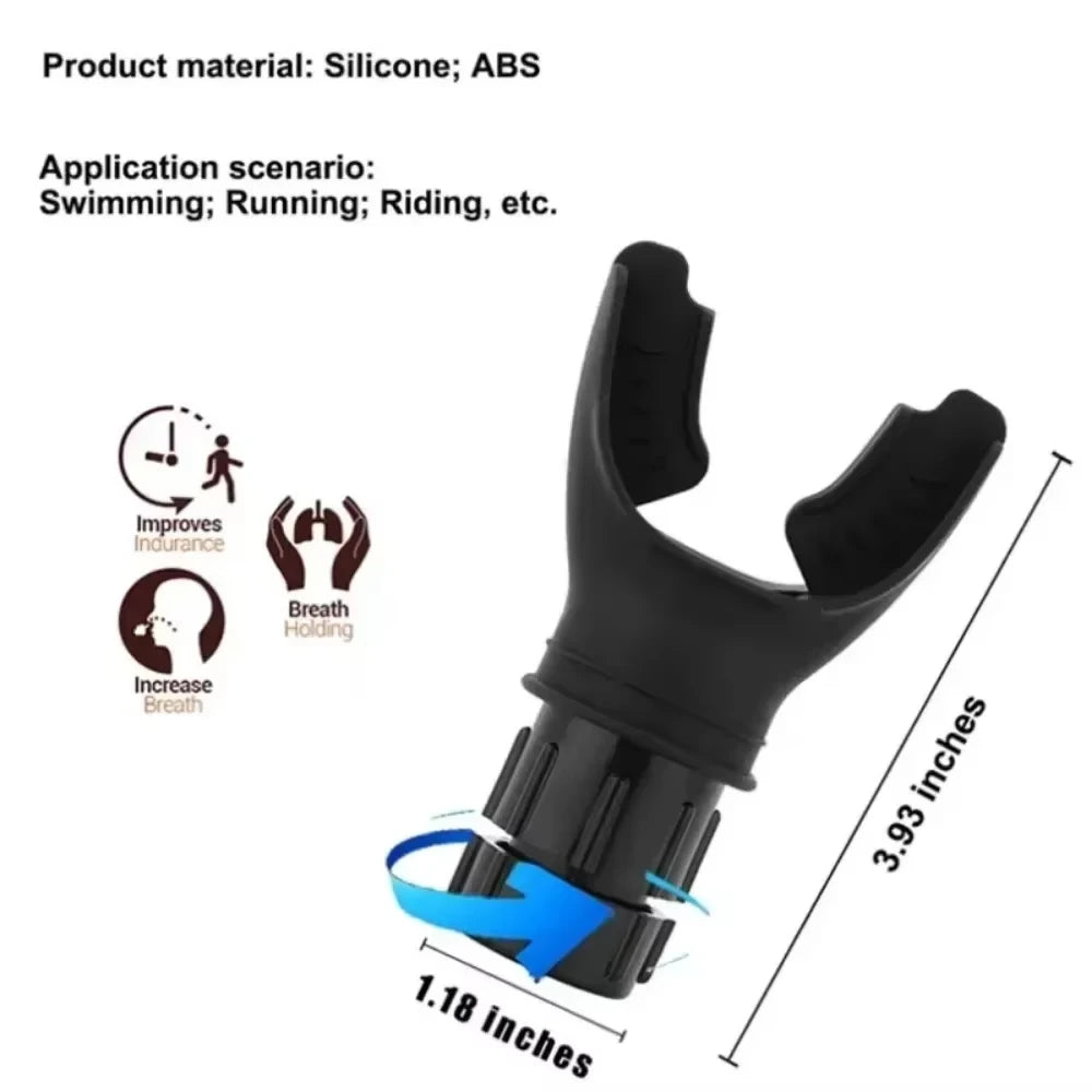 Breathing Exercise For Lungs Portable Breath Fitness Exerciser Device Endurance Workout With Adjustable Resistances.