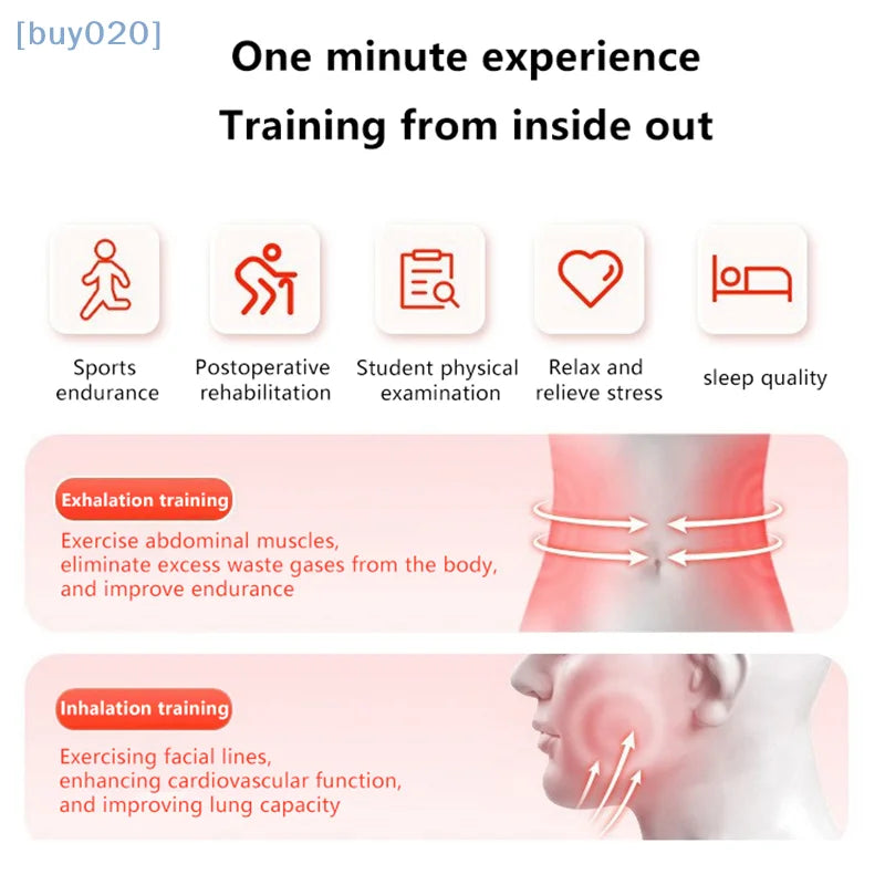 Breathing Exercise Dumbbell – Abdominal Muscle & Lung Capacity Trainer for Adults.