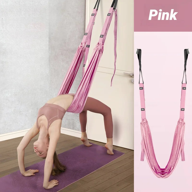 Adjustable Aerial Yoga Strap – Hanging Hammock & Leg Split Trainer for Women