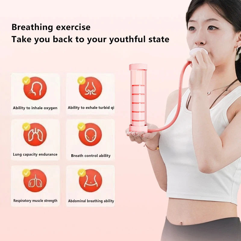 Breathing Exercise Dumbbell – Abdominal Muscle & Lung Capacity Trainer for Adults.
