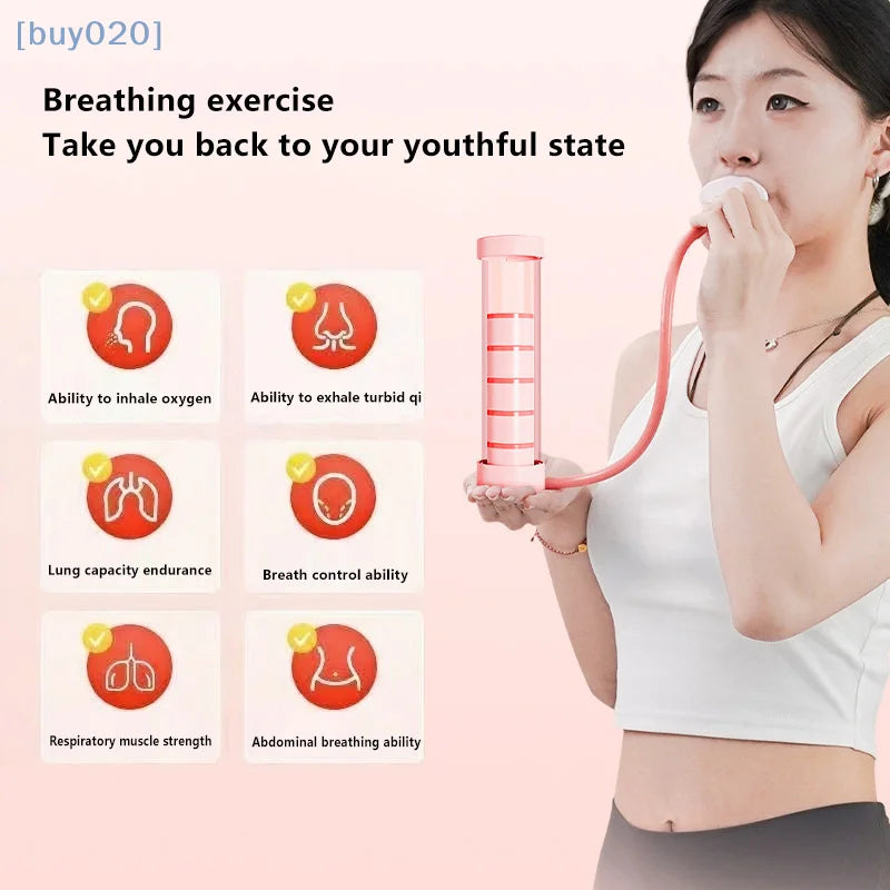 Breathing Exercise Dumbbell – Abdominal Muscle & Lung Capacity Trainer for Adults.