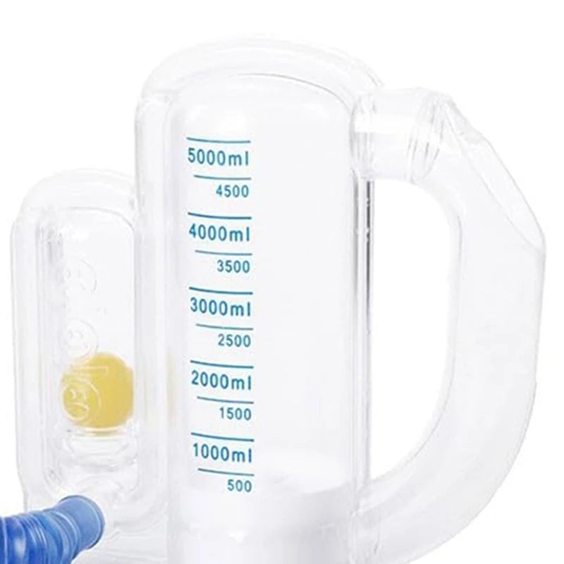 CACI Breathing Exercise Device For Lungs,Deep Breathing Trainer With Flow Rate Indicator,Incentive Spirometer 5000Ml