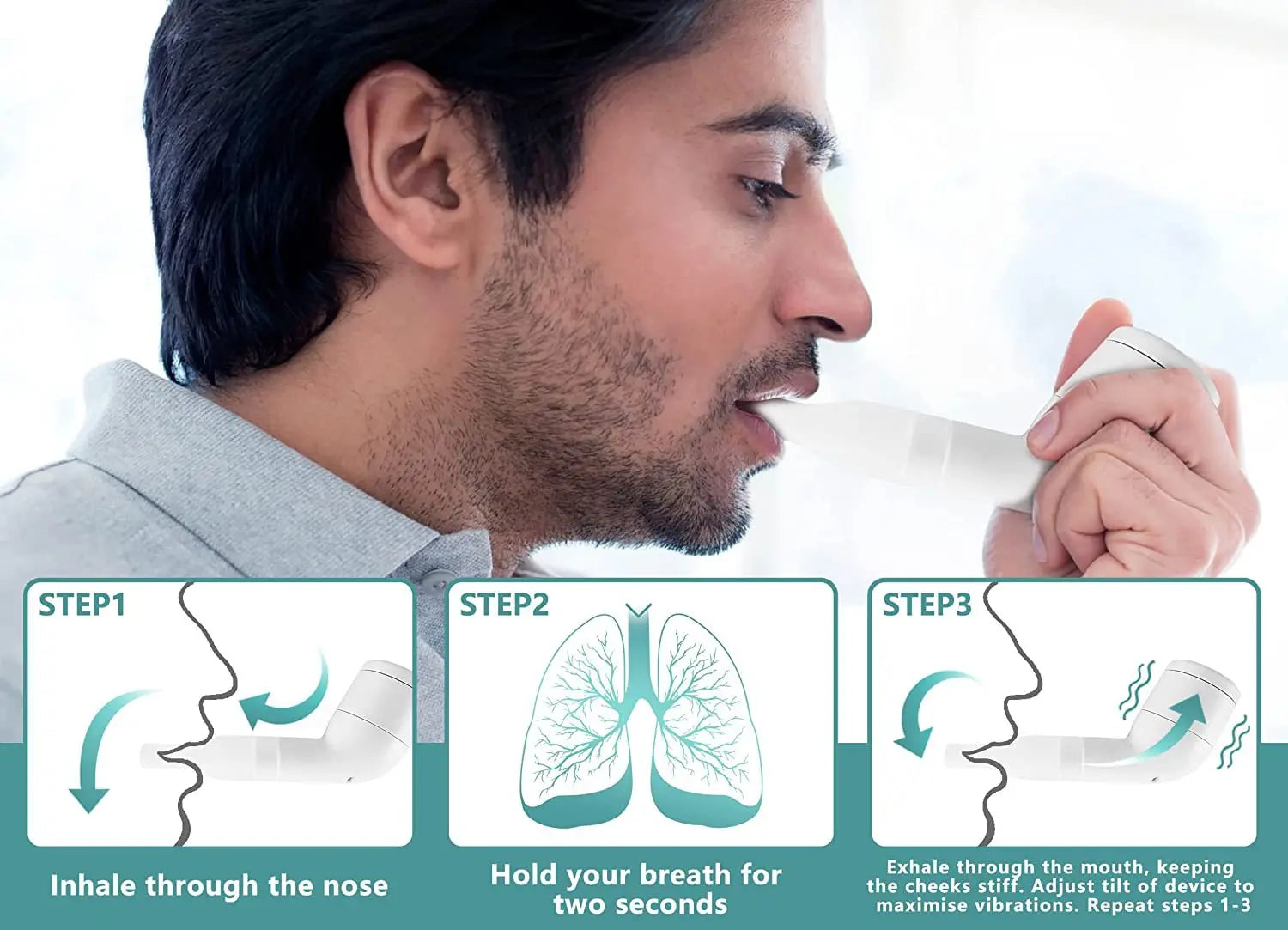 Portable Lung Breathing Trainer – Handheld Exercise Device for Outdoor & Air Practice