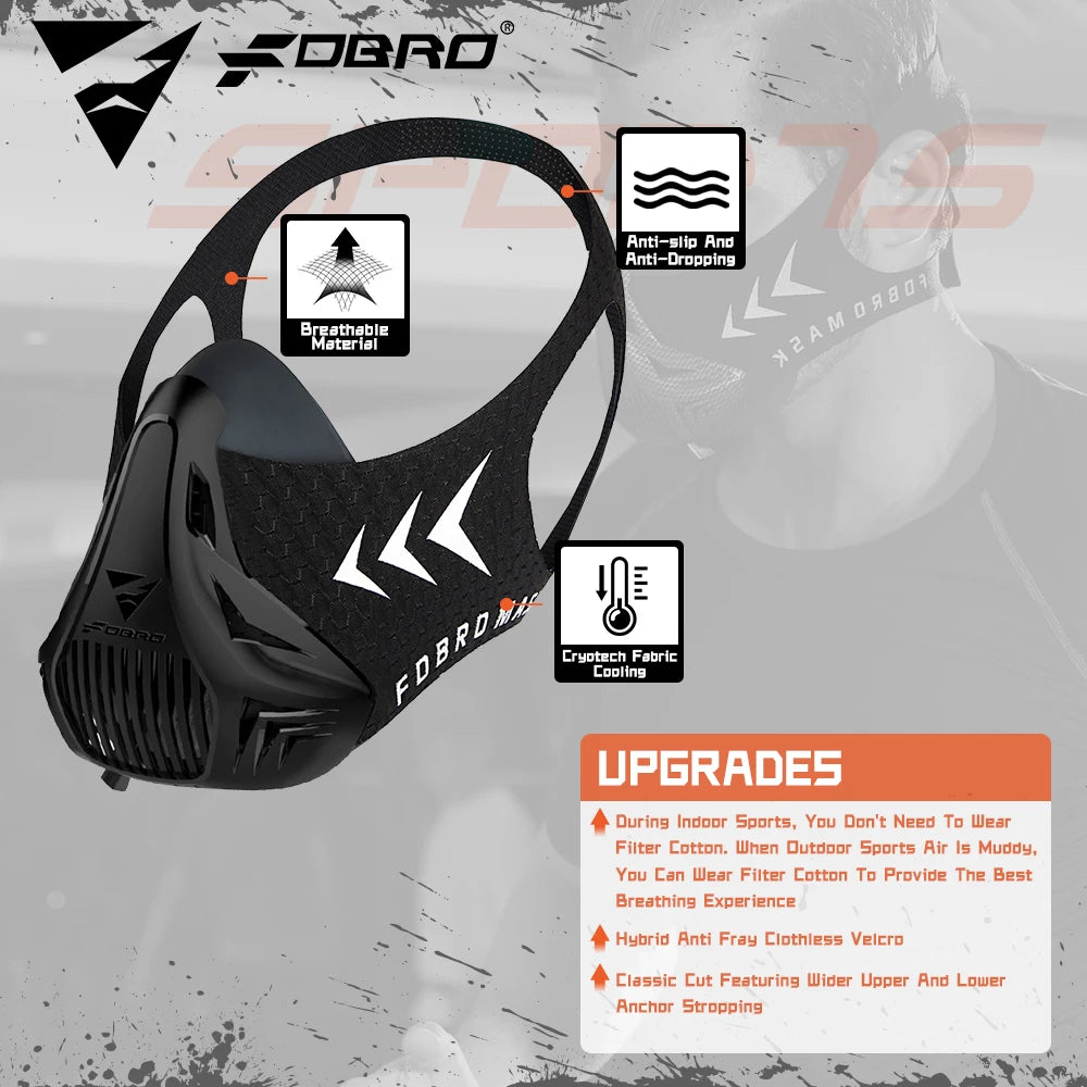 Sports Elevation Training Mask 2.0 – Black